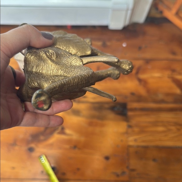 Decorative Gold Elephant Figurine - Picture 6 of 7